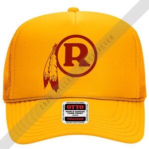 Washington Redskins R Circle Retro Logo Foam Trucker Hat GOLDEN YELLOW